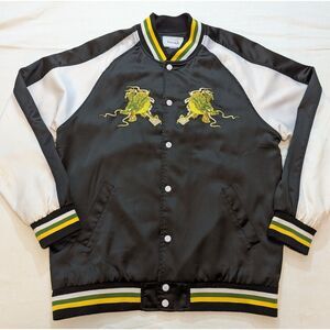 Diamond Supply Steve Aoki Dragon Bomber Jacket Sukajan Embroidered Black L 2017